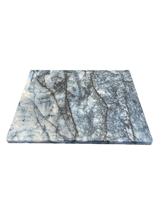 Natural Stone Charcuterie, Pastry, and Serving board - Blue Cristallo - LIMITED EDITION